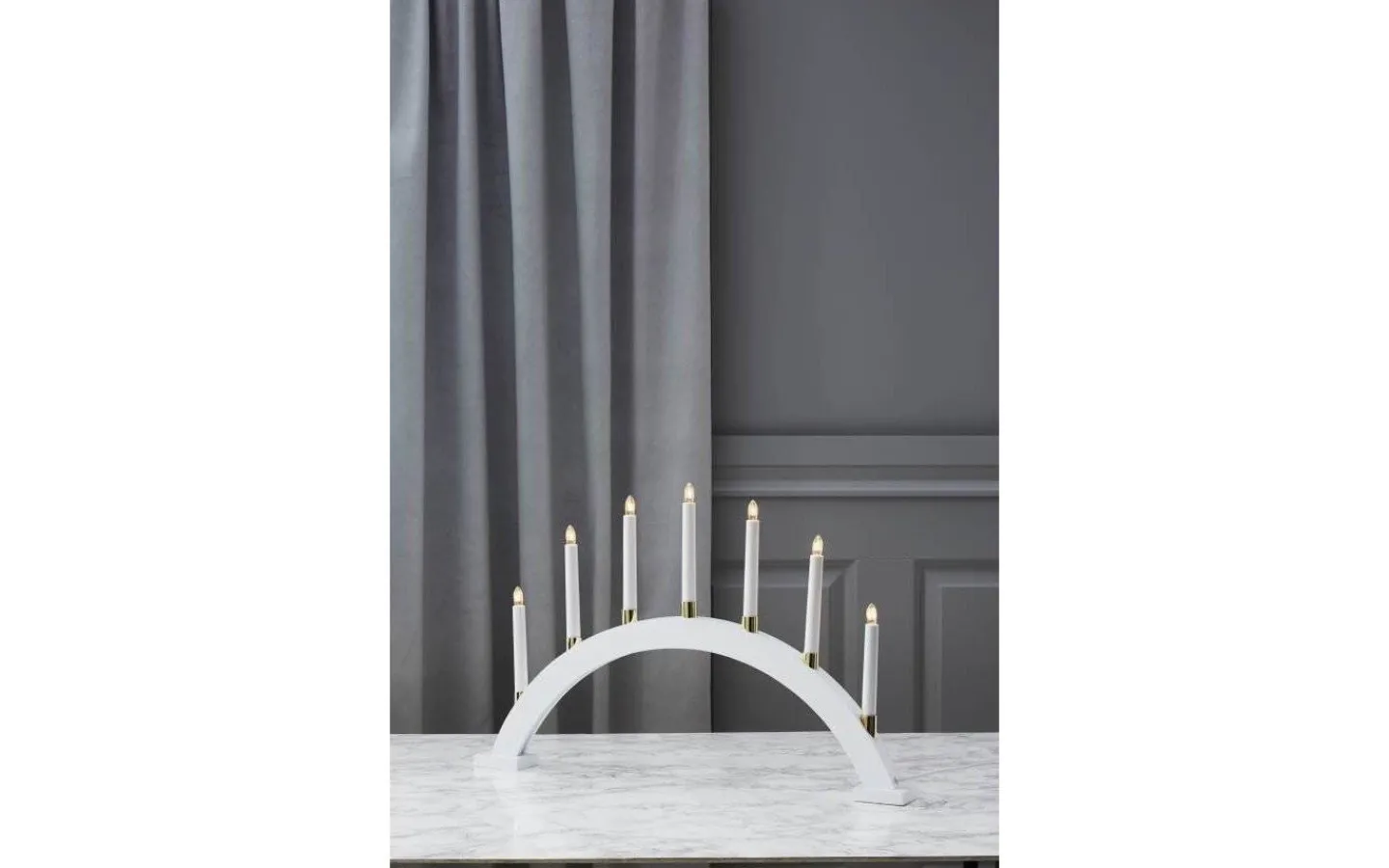 Star Trading Gillian Adventsljusstake Båge Vit 40cm* Visa Alla Adventsljusstakar|Adventsljusstakar 31-60 Cm