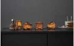 Star Trading Gingerville Batteridriven Ljusslinga Pepparkakståg* Julbyar Och Figurer