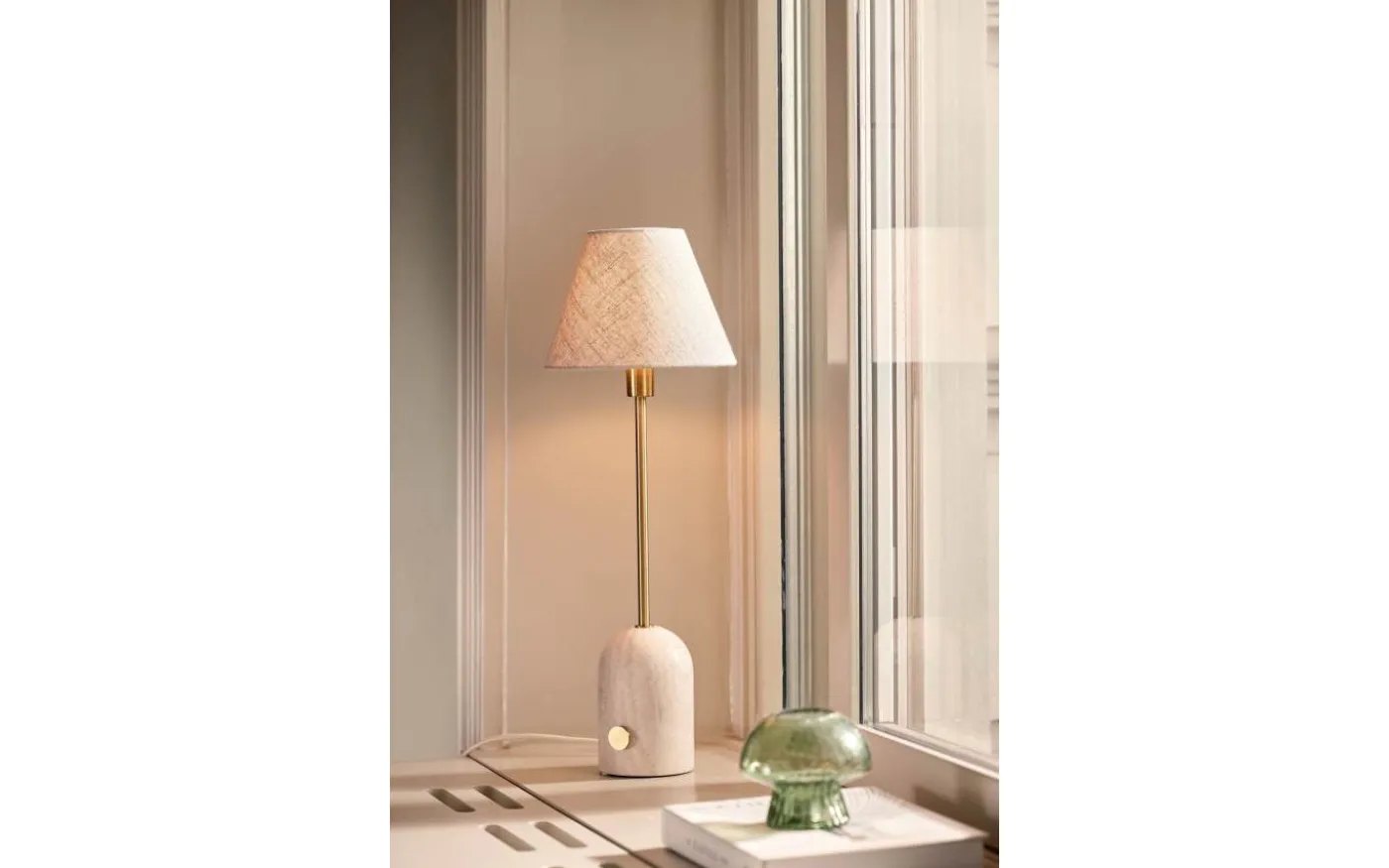 Gino Bordslampa 56cm Travertin