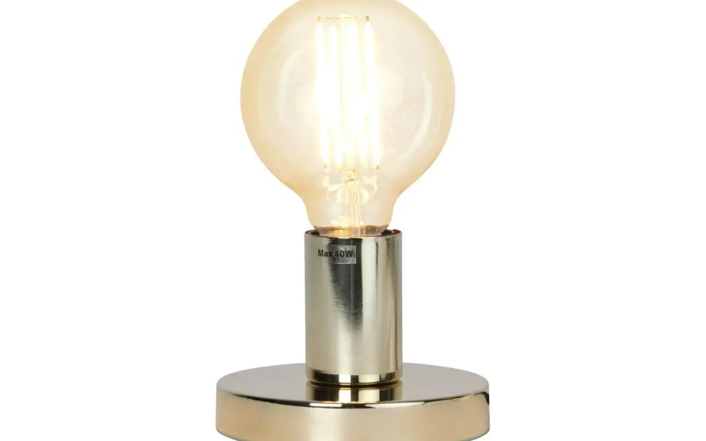 Glans Bordslampa 8,5cm E27 Mässing