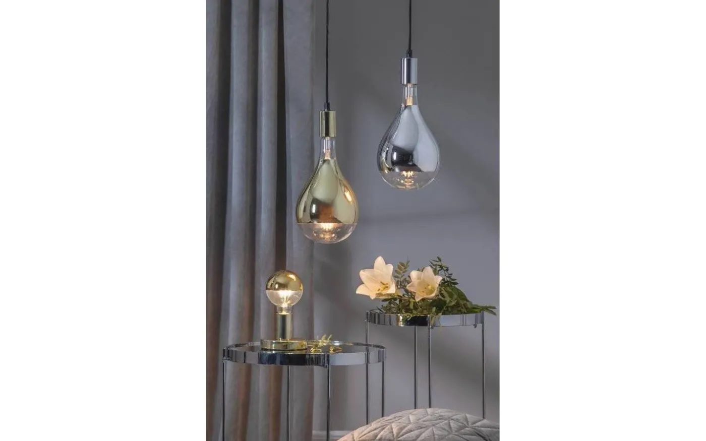 Glans Bordslampa 8,5cm E27 Mässing