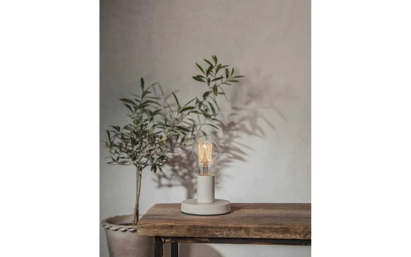 Vardagsrum|Bordslampor<Star Trading Glans Bordslampa 8,5cm Vit