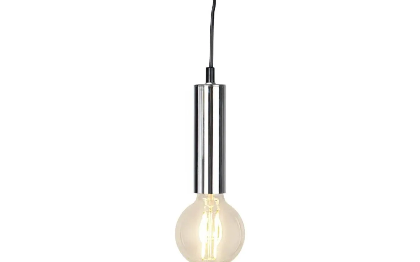 Glans Pendel E27 3,5m kabel Krom