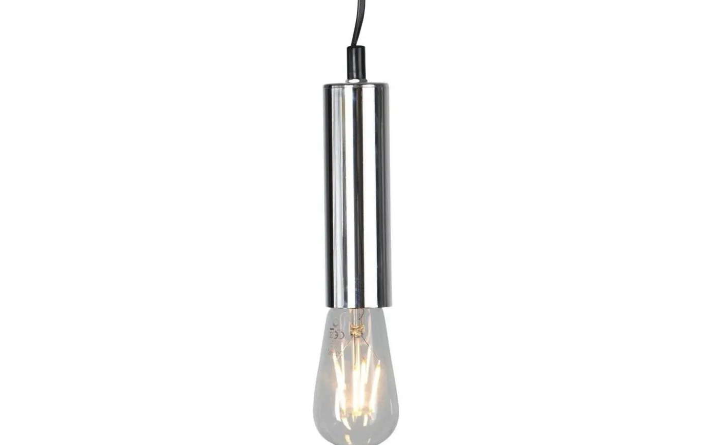 Glans Pendel E27 3,5m kabel Krom