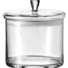 Glasburk med Lock Ø18cm