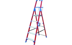 Glasfibertrappstege med verktygshylla, 5 steg