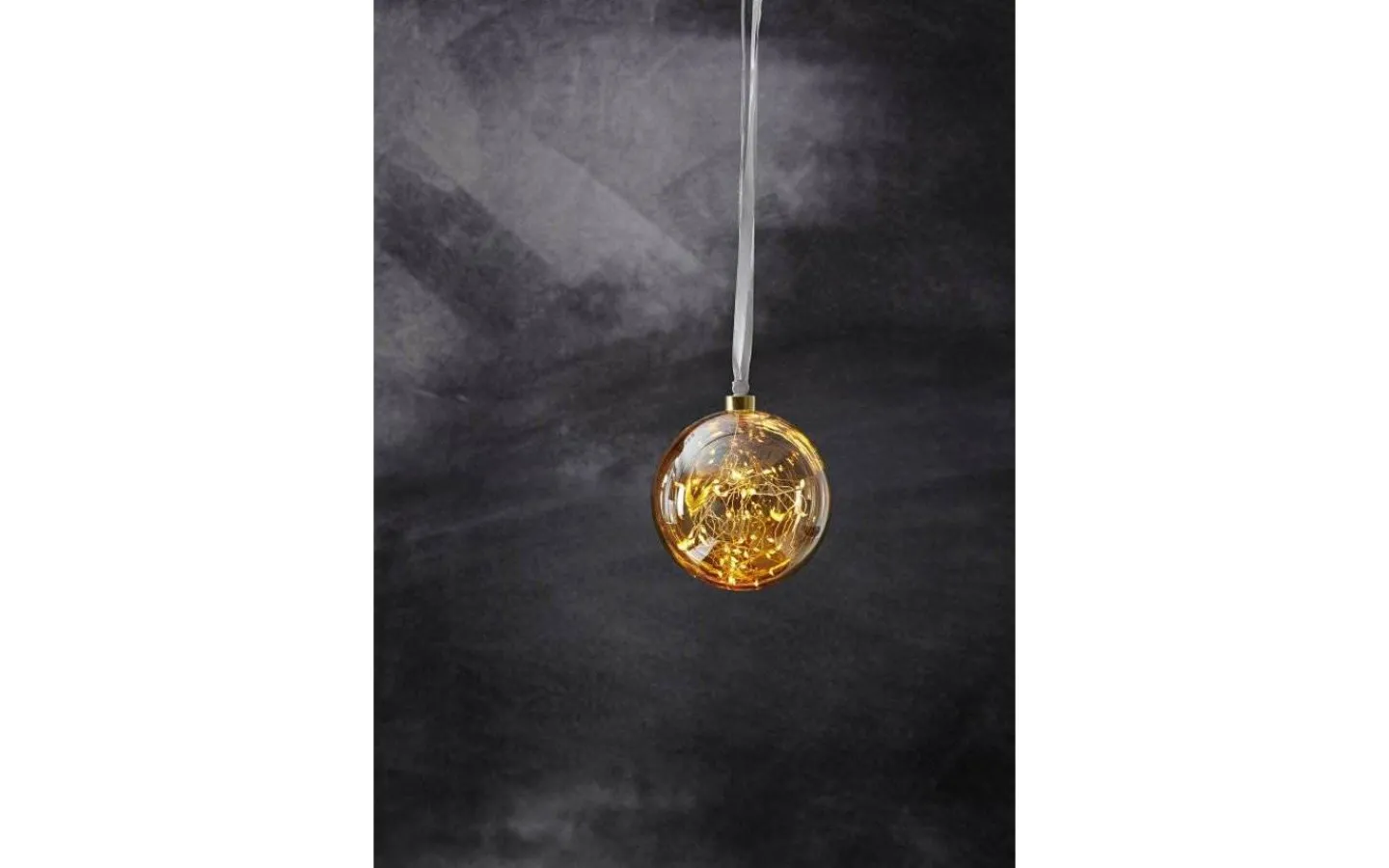 Batteri Julpynt Inomhus<Star Trading Glaskula Glow 15cm Amber