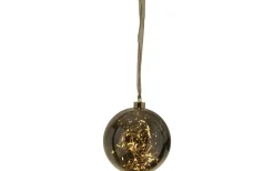 Star Trading Glaskula Glow 15cm Rökfärgad* Batteri Julpynt Inomhus