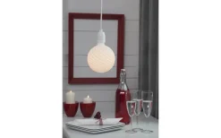 Glaze Textilsladd 5m med Porslinssockel E27 Vit