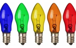 Glödlampor Lågvolt E14+E27<Konstsmide Glödlampa E14 Lågvolt 12V Kron Färgmix 3W 5-Pack