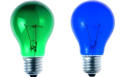 Konstsmide Glödlampa Normal E27 25W Grön/Blå 2-Pack* Glödlampor E27