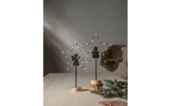 Star Trading Glimta Snögubbe Batteridrivet Dekorationsträd 42cm Svart* Batteri Julpynt Inomhus