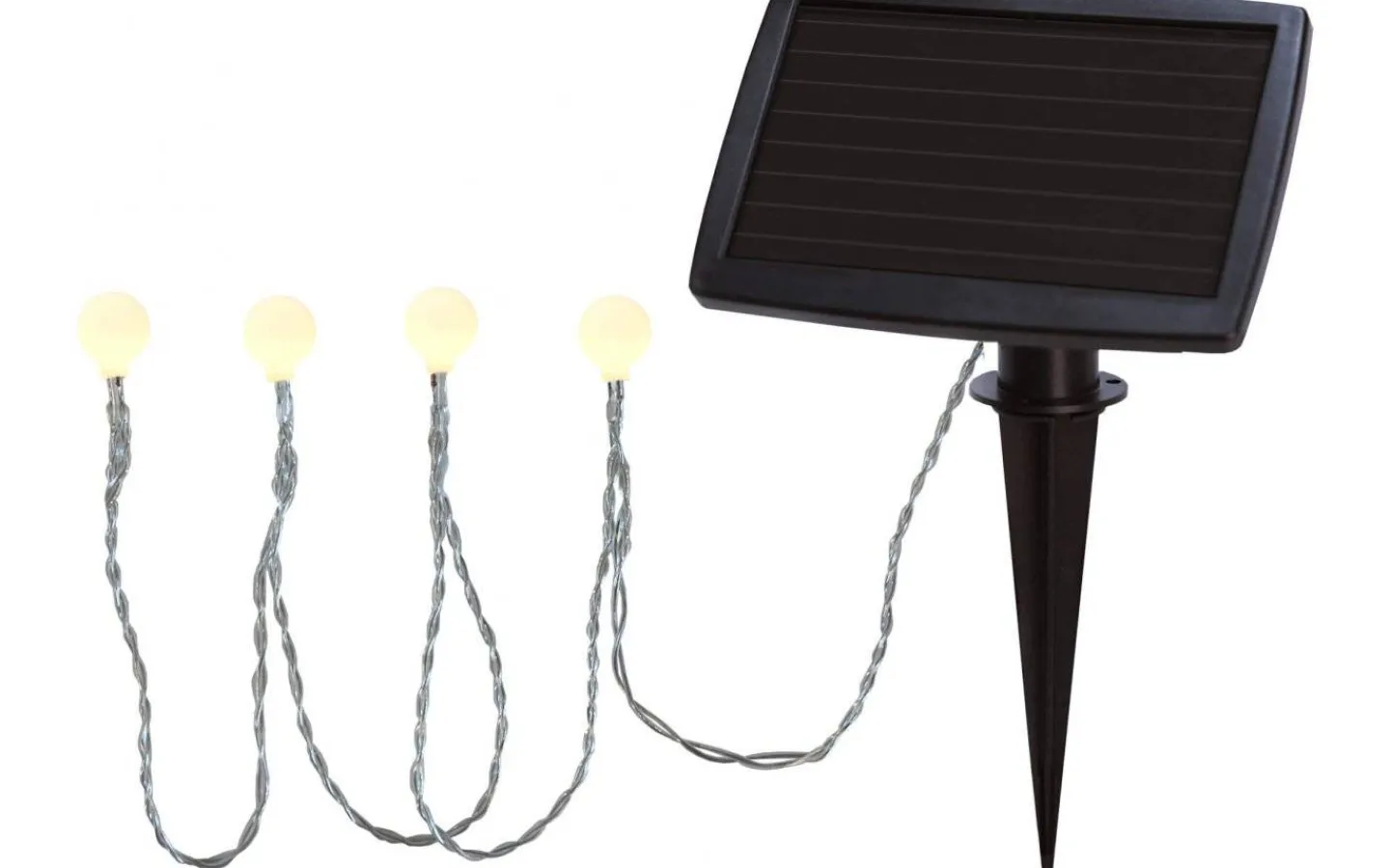Solcellslampor Dekoration|Visa Alla Solcellslampor<Star Trading Globini Solcellsdriven Ljusslinga Vit 4,75m LED