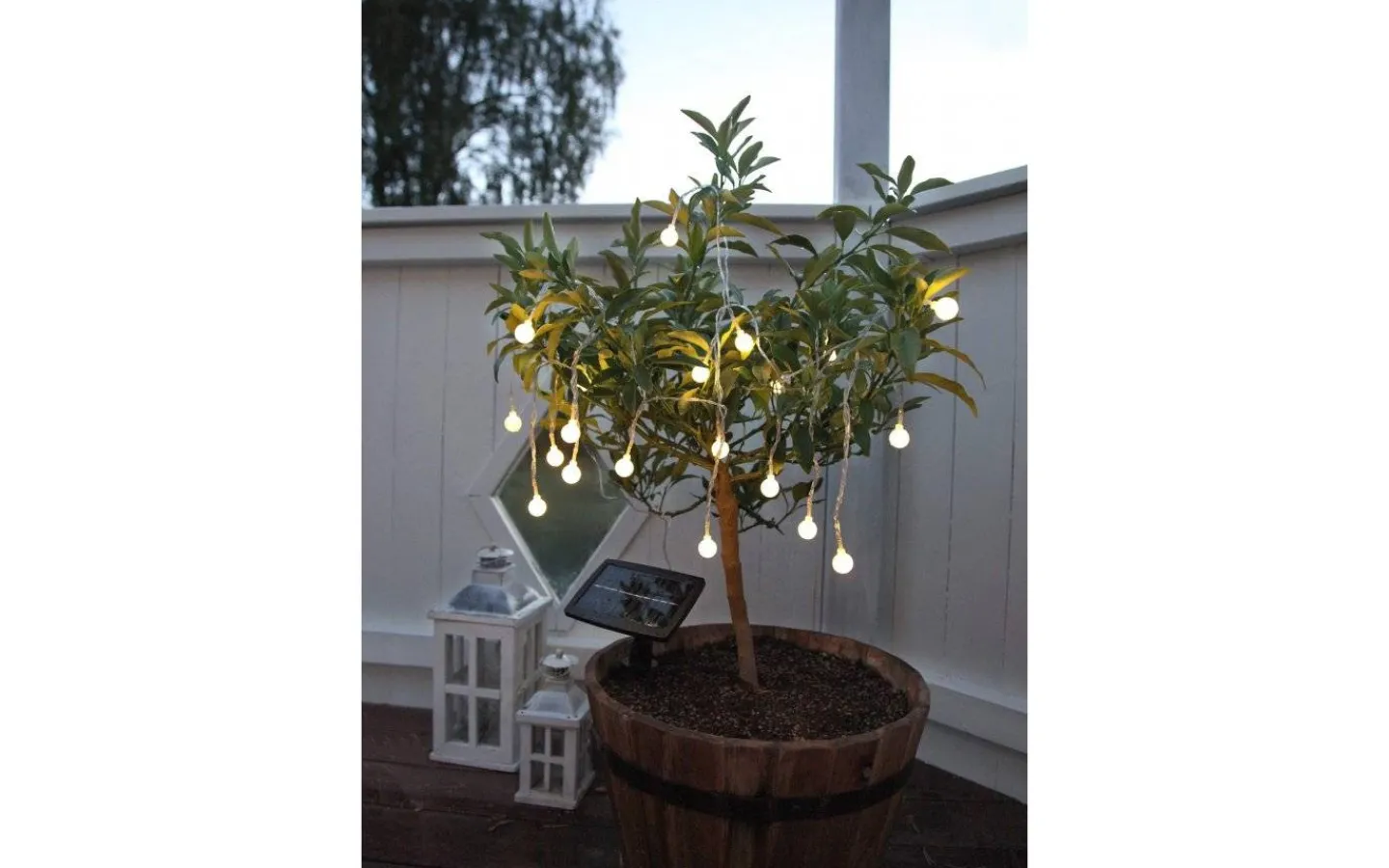 Solcellslampor Dekoration|Visa Alla Solcellslampor<Star Trading Globini Solcellsdriven Ljusslinga Vit 4,75m LED