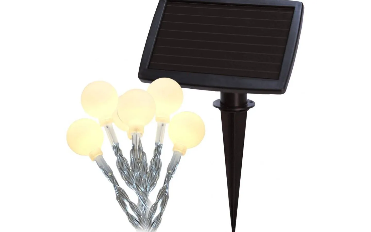 Solcellslampor Dekoration|Visa Alla Solcellslampor<Star Trading Globini Solcellsdriven Ljusslinga Vit 4,75m LED