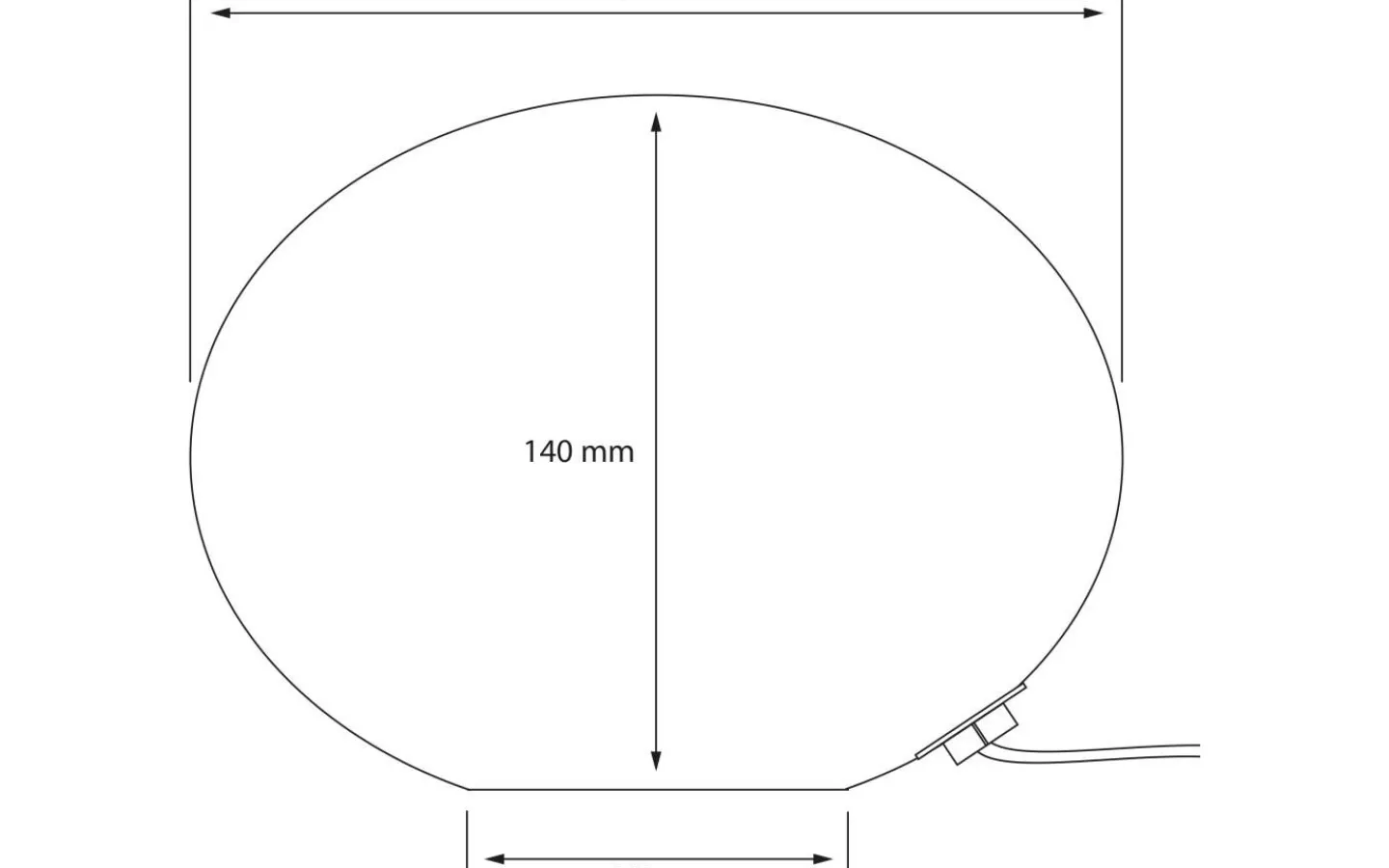 Aneta Globus Bordslampa 18cm Vit Prickig* Bordslampor