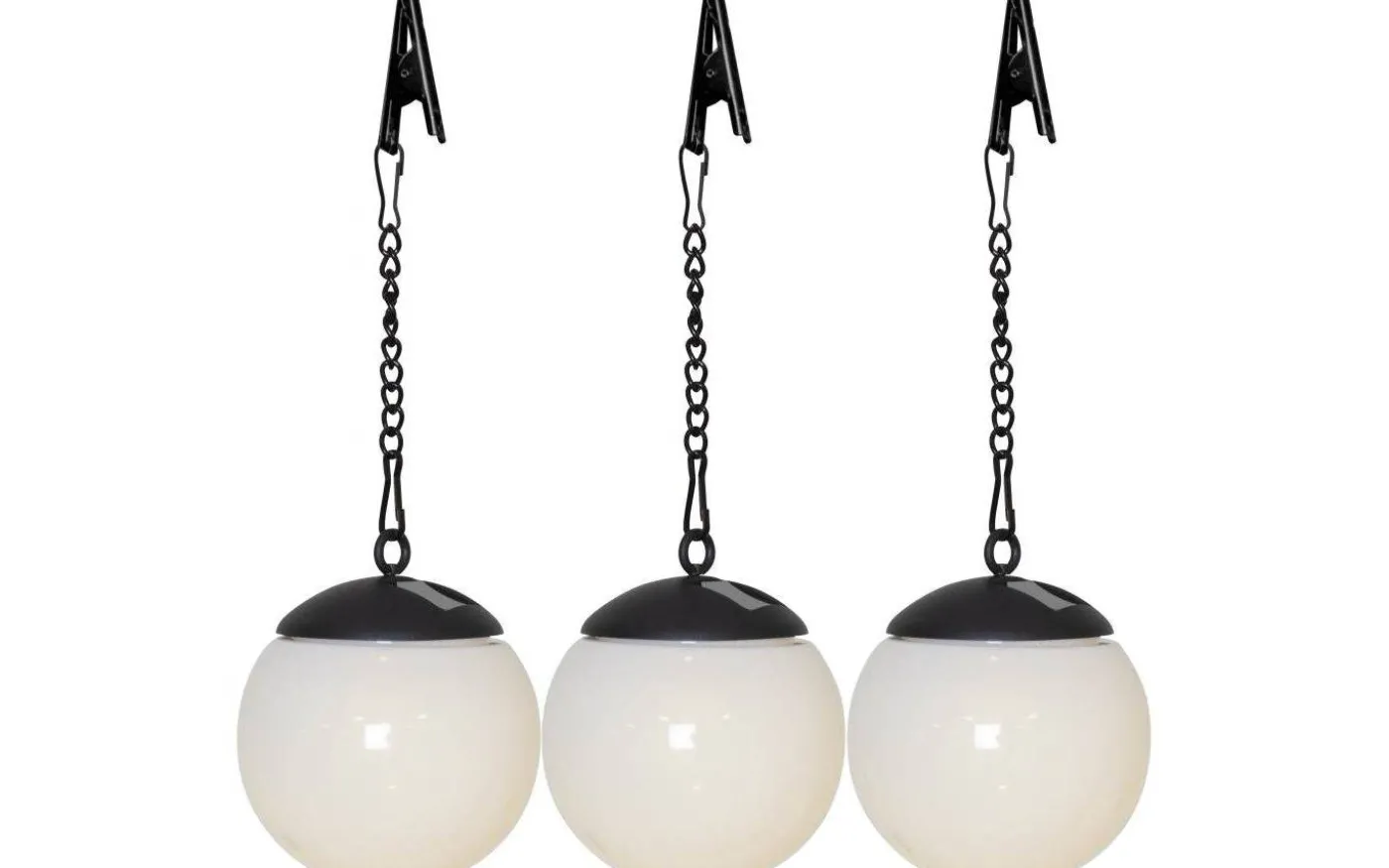 Globus Solcellslampa 10cm 3-pack Opal