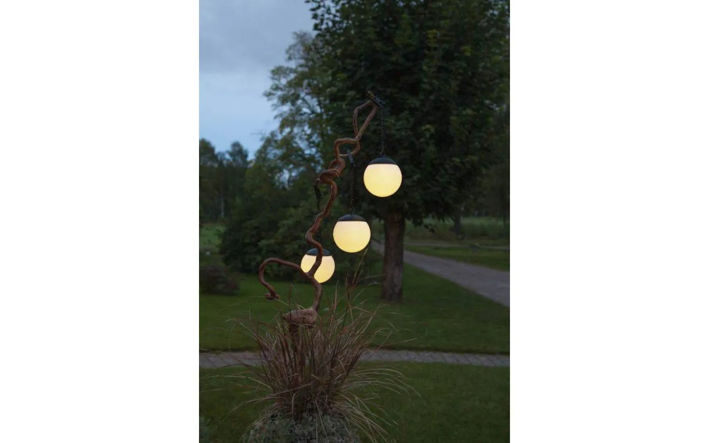 Globus Solcellslampa 10cm 3-pack Opal