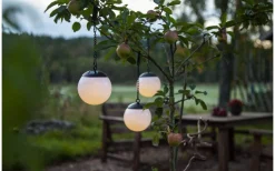 Globus Solcellslampa 10cm 3-pack Opal