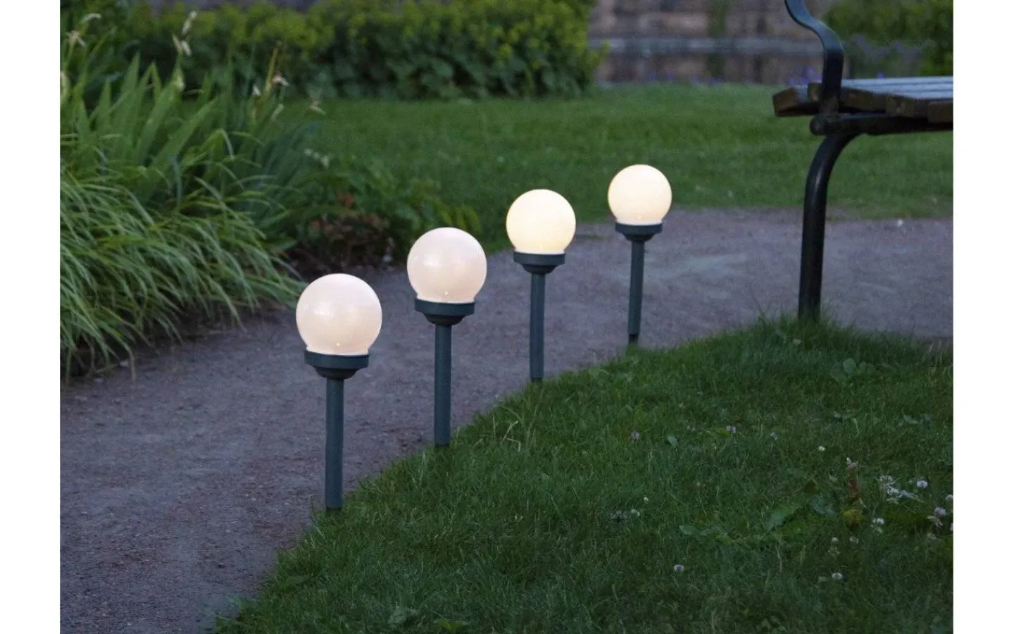 Solcellslampor Stig & Mark|Visa Alla Solcellslampor<Star Trading Globus Solcellslampa Miniklot På Pinne 12-pack, 29cm Varmvit 0,06W