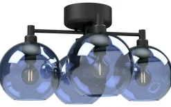 Plafonder<Belid Gloria Plafond 46cm 4L Svartstruktur/Blått Glas
