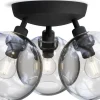 Belid Gloria Plafond 33cm 3L Svartstruktur/Klart Glas* Plafonder