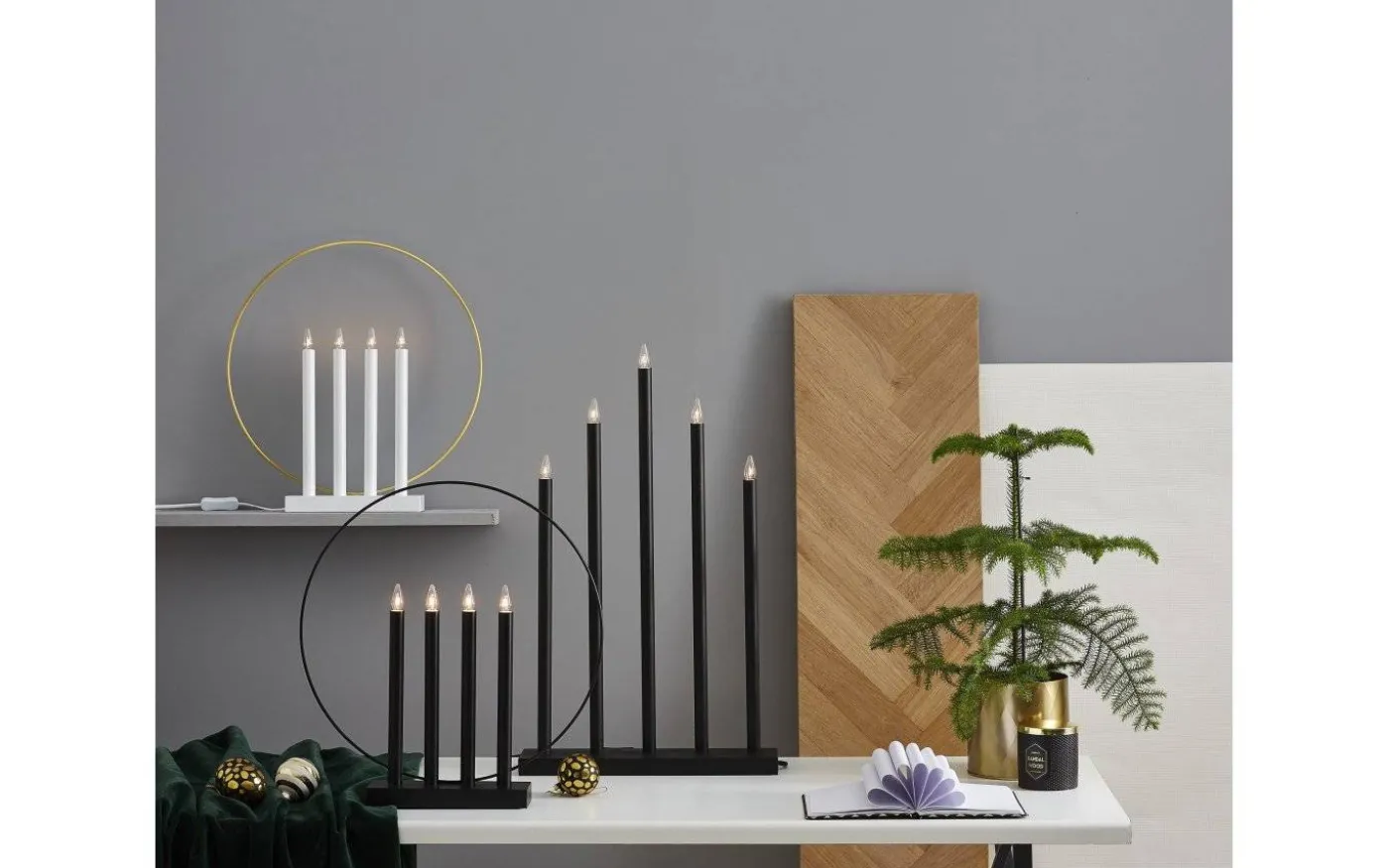 Glory Adventsljusstake Svart 45cm