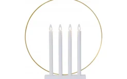 Visa Alla Adventsljusstakar|Adventsljusstakar 31-60 Cm<Star Trading Glory Adventsljusstake Vit/Mässing 45cm