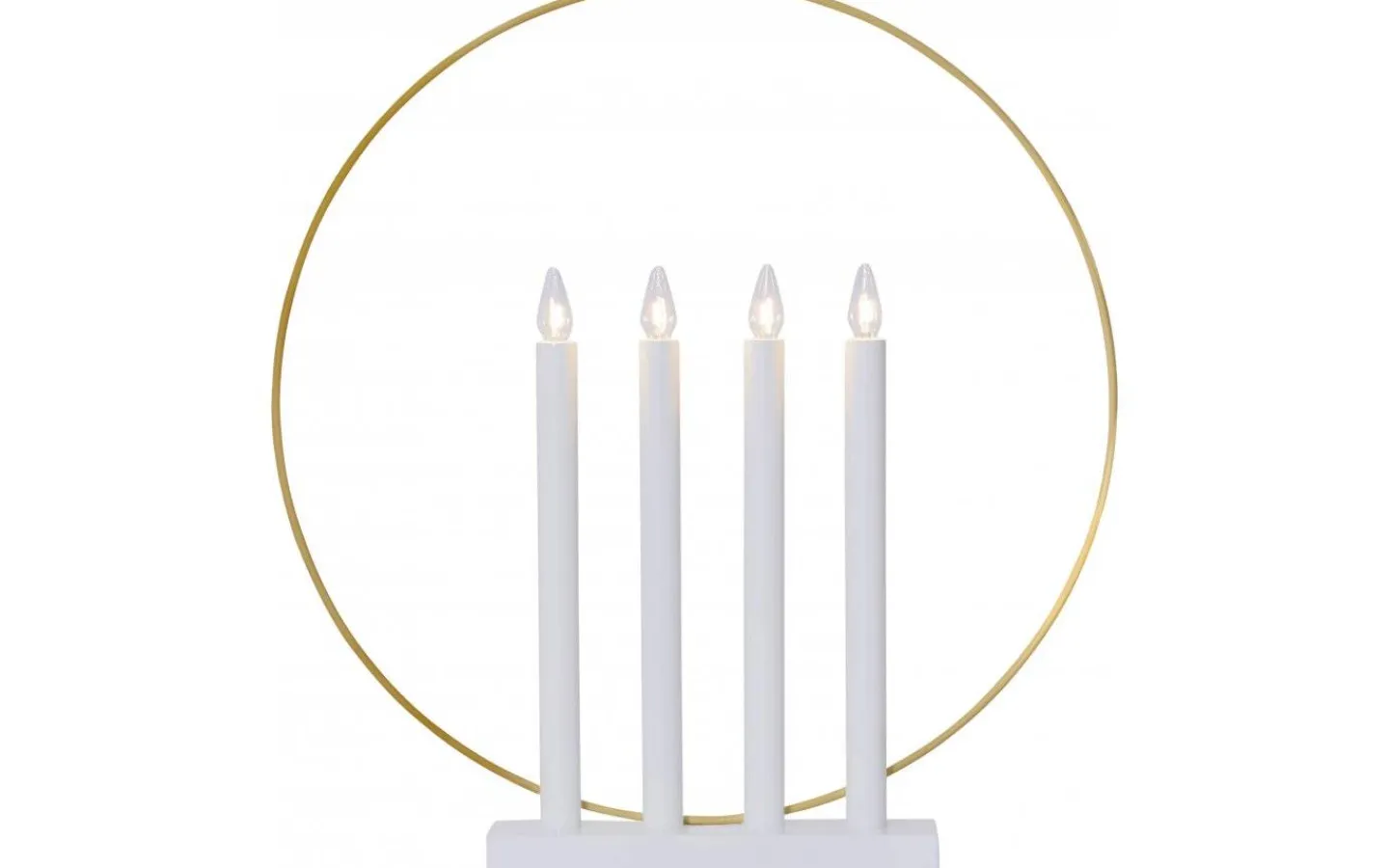 Visa Alla Adventsljusstakar|Adventsljusstakar 31-60 Cm<Star Trading Glory Adventsljusstake Vit/Mässing 45cm