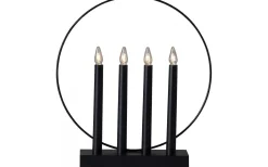 Glossy Adventsljusstake Svart 35cm
