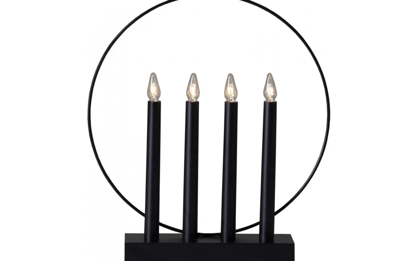 Glossy Adventsljusstake Svart 35cm