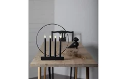 Glossy Adventsljusstake Svart 35cm