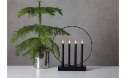 Glossy Adventsljusstake Svart 35cm