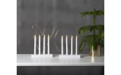 Glossy Heart Adventsljusstake Vit 37cm