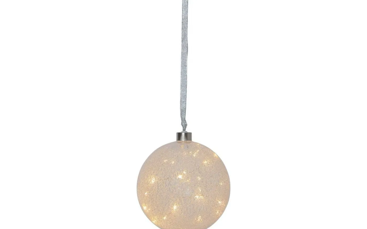 Glow Snow Glaskula 17cm Frostad