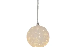 Star Trading Glow Snow Glaskula 21cm Frostad* Julpynt Inomhus