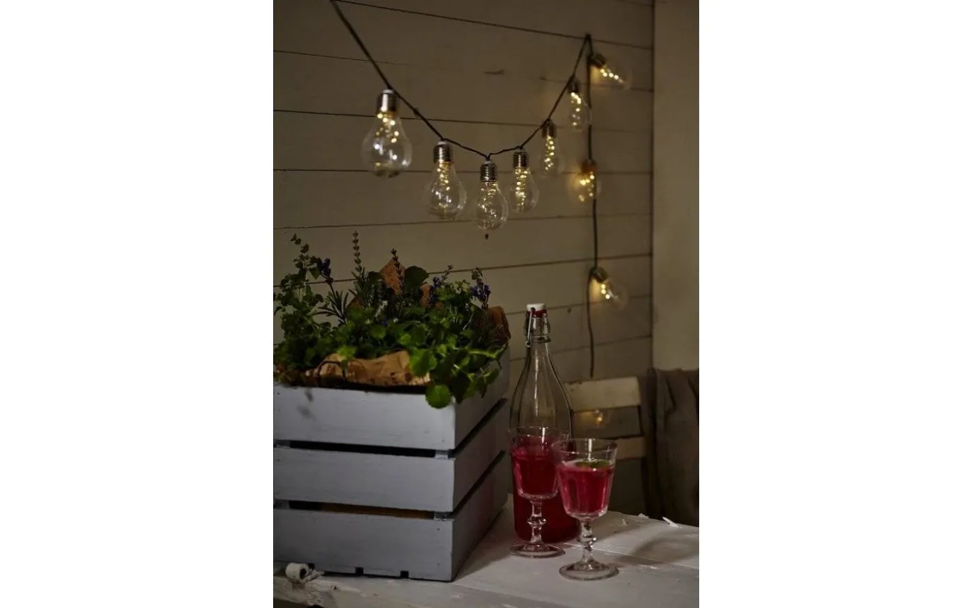 Glow Solcellsdriven Ljusslinga 1,9m LED Varmvit