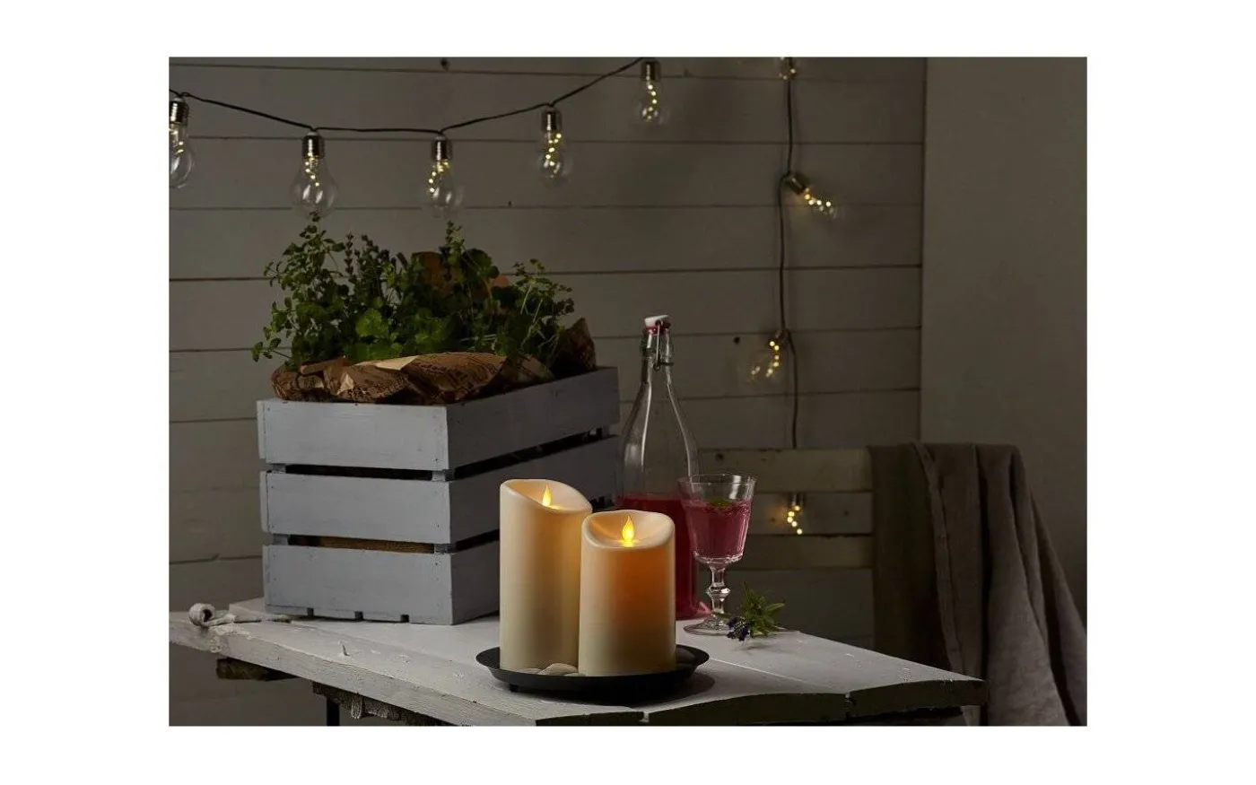 Glow Solcellsdriven Ljusslinga 1,9m LED Varmvit