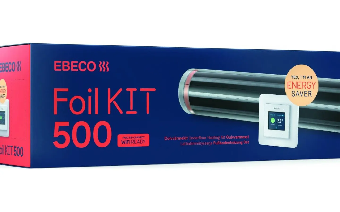 Värmekabel<Malmbergs GOLVVÄRMEFOLIE KIT EBECO, WI-FI, MAX 14 M²