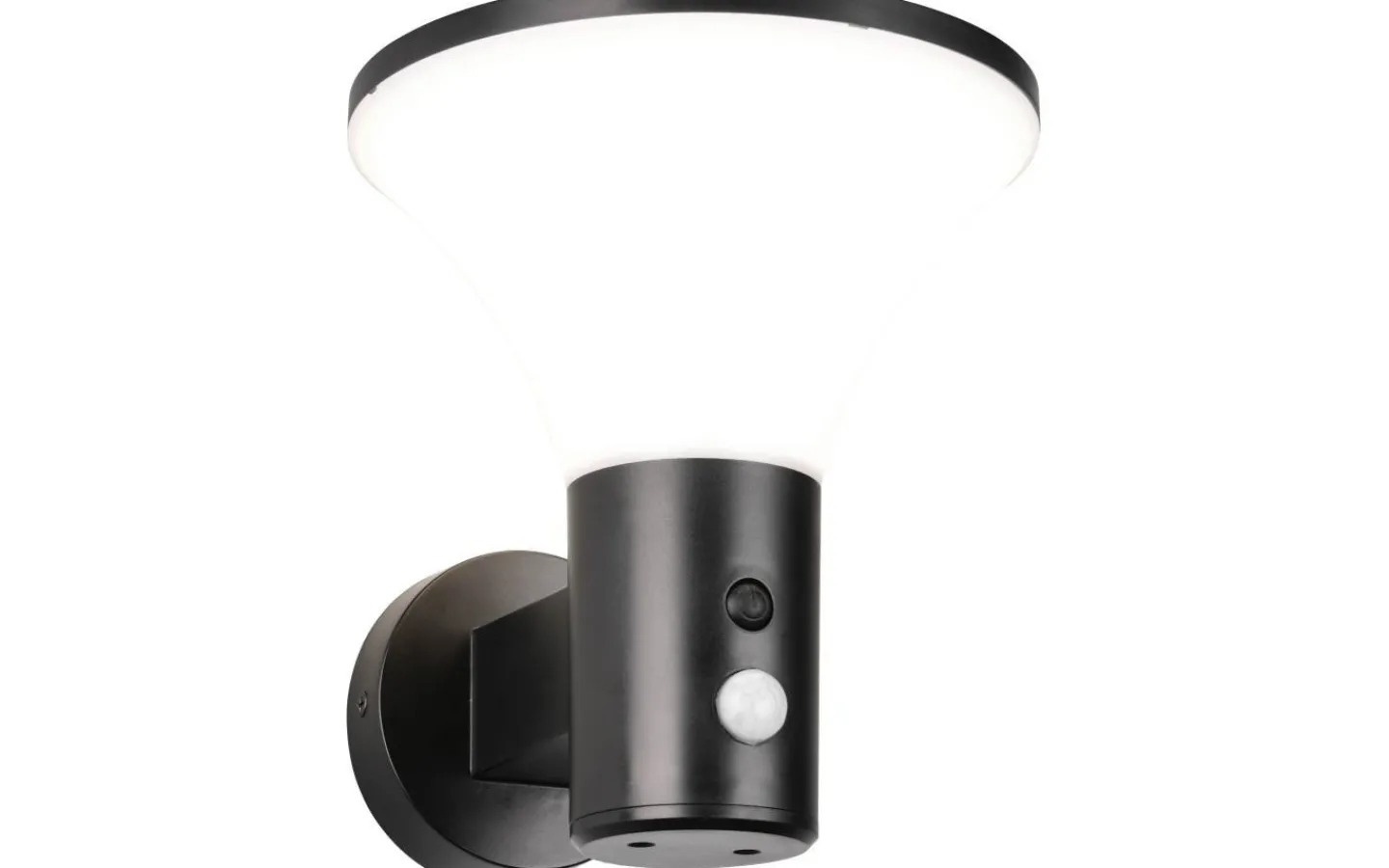 Reality Gorda hybrid solcellsdriven Vägglampa LED matt svart/vit uppladdningsbar rörelse- och skymningssensor 4000K IP44* Solcellslampor Vägg|Visa Alla Solcellslampor