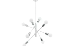 Eglo Gradoli Taklampa 71cm 8L Vit/Krom* Stora Taklampor Ø70-150 Cm