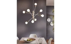 Eglo Gradoli Taklampa 71cm 8L Vit/Krom* Stora Taklampor Ø70-150 Cm