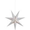 Grafik Stjärna 75cm Grå/Vit