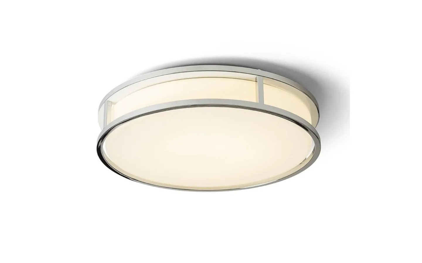 Badrum|Badrumslampor Tak<Rendl Grande Plafond 35cm Plafond Krom/Opal 24W LED 3000K IP44