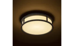 Badrum|Badrumslampor Tak<Rendl Grande Plafond 25cm Svart/Opal 12W LED 3000K IP44