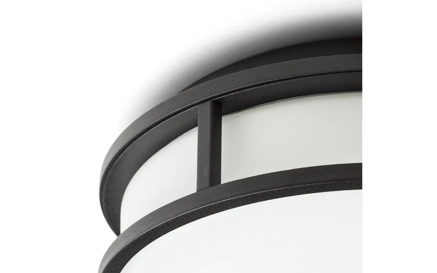 Badrum|Badrumslampor Tak<Rendl Grande Plafond 25cm Svart/Opal 12W LED 3000K IP44