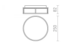 Badrum|Badrumslampor Tak<Rendl Grande Plafond 25cm Svart/Opal 12W LED 3000K IP44
