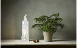 Grandy Siluett Blockljus med Timer 50cm Vit