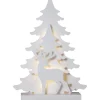 Batteri Julpynt Inomhus<Star Trading Grandy Siluett Gran med Timer 41cm Vit