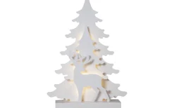 Batteri Julpynt Inomhus<Star Trading Grandy Siluett Gran med Timer 41cm Vit